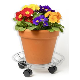 IPEA Chariot à soucoupe avec roues pour pots et jardinières - 32 cm - Support de base mobile en métal pour plantes et fleurs pou