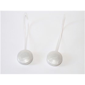 Attaches magnétiques décoratives pour rideaux - Blanc perlé