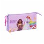 Trousse Fourre-Tout Triple Unicorn Academy Lila 22 x 12 x 3 cm