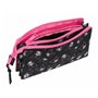 Trousse Fourre-Tout Triple Kuromi Noir Fuchsia 22 x 12 x 3 cm
