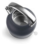 Lacor 69397 - Bouilloire rétro en acier inoxydable 18/10 avec technologie STRIX, finition gris mat, 1,7 l