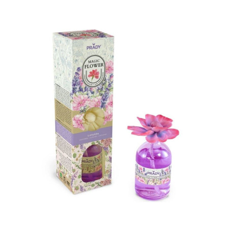 Prady - Magic Flower Désodorisant Lavande - 100 ML - Parfum apaisant de lavande pour une ambiance relaxante et rafraîchissante.