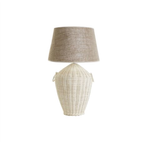 Lampe de bureau DKD Home Decor Blanc Marron 50 W 220 V 42 x 42 x 70 cm