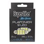 Superlite Jeu de 2 ampoules de plafonnier à 9 Led, 36 mm 2,3W de la gamme Blue Series. Technologie CanBus de lumière blanche. Id