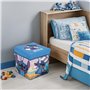 Superdiver - Coffre de rangement et tabouret Stitch - Licence Officielle Disney - 30x30x30 cm - Pouf pliable avec couvercle remb