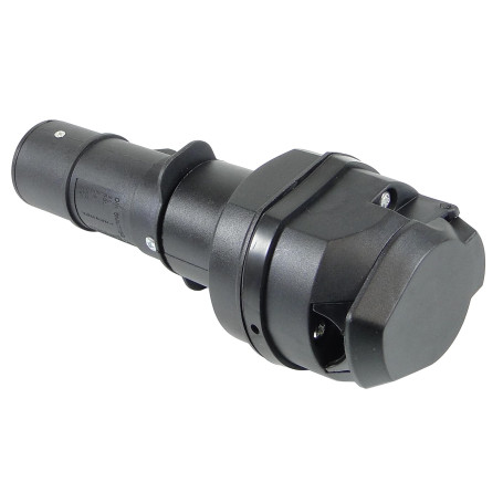 Ryme Automotive Convertisseur de Tension 13P 12V à 7P 24V | Adaptateur pour remorque 13P/12V ISO 11446 vers véhicule 7P/24V ISO