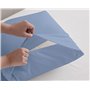 Degrees Home Premium - Parure de lit 160x200 - Drap Housse 160x200 - Drap Plat 160x200-2 taies d'oreiller 80x50, Bleu Clair
