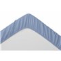 Degrees Home Premium - Parure de lit 160x200 - Drap Housse 160x200 - Drap Plat 160x200-2 taies d'oreiller 80x50, Bleu Clair