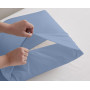 Degrees home Premium - Parure de lit 140x190 - Drap Housse 140x190 - Drap Plat 140x190-2 taies d'oreiller 70x50, Bleu Clair