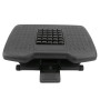 PrimeMatik - Repose-Pieds avec Plate-Forme réglable en Plastique Noir avec Effet de Massage 455 x 330 mm 3 Niveaux