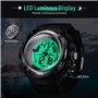 BANGLIN 10 ATM Lumineux Imperméable Montre de Plongée Numérique avec Chronomètre et Fonctions d'alarme, Supporte l'affichage du