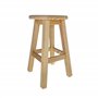 Well Home Tabouret carré en bois massif de couleur naturelle 31x31x50cm