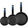 Ensemble de poêles Monix M811200 Noir Bakélite Aluminium forgé 3 Pièces