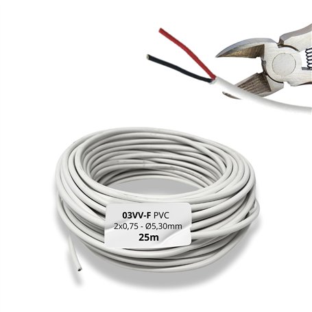 HALOTEC Câble de tuyau rond en PVC 2 x 0