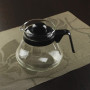 MGE - Pichet pour Micro-ondes - Carafe à Café en Verre - Verseuse en Verre avec Couvercle - Théière Thermique - Verseuse à Café 