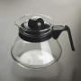 MGE - Pichet pour Micro-ondes - Carafe à Café en Verre - Verseuse en Verre avec Couvercle - Théière Thermique - Verseuse à Café 