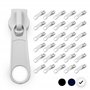 DOJA Barcelona | Curseur Fermeture Eclair | Pack 30 Curseur Blanc N°3 | 25mm Long | Tirette Fermeture Eclair Metal | Couture Acc