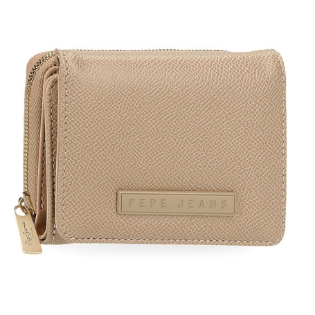 Pepe Jeans Elia Portefeuille avec Porte-Monnaie Beige 10 x 8 x 3 cm Cuir synthétique by Joumma Bags
