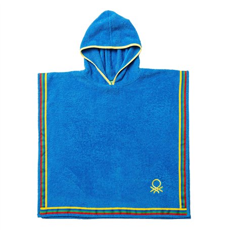 UNITED COLORS OF BENETTON. Peignoir pour enfant 7-14 ans 380 g/m² 100 % coton bleu