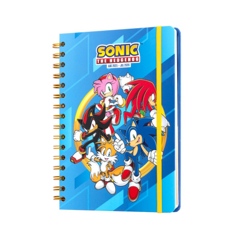 Grupo Erik - Agenda Scolaire Semainier 2025 2026 Sonic | Format A5