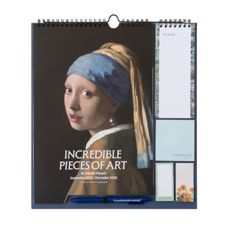 Grupo Erik - Calendrier Art - de Septembre 2025 à Décembre 2026 | Planificateur Mensuel 16 mois