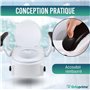 OrtoPrime Rehausseur WC Adulte avec Reposabrazos Pliables - Hauteur Réglable 5, 10 et 15 Centimètres - Rehausseur WC avec Couver