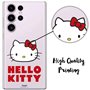 Personalaizer Coque Officielle Hello Kitty Compatible avec Samsung Galaxy S24 Ultra - Silicone TPU Souple Transparent avec Motif