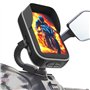 Support Telephone Scooter Moto retroviseur Fixation Universelle incassable pour retroviseurs Moto Coque Etanche avec Visiere ant