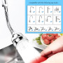 Mousseur robinet cuisine economie eau 3 modes d'ecoulement de l'eau avec extension en acier inox flexible brise jet robinet cuis