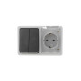 WatioWave B1140061 Base Schuko étanche avec double interrupteur