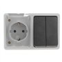Base Schuko étanche avec double interrupteur
