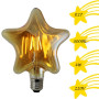 TECNOLUX EURO -LED Ampoules à filament 4W E27, éclairage LED vintage 4W Edison Hot 3000K Star