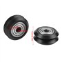 Oumefar 10 pièces V type Rail poulie roue à gorge profonde poulie rouleau métal roue V Type slot 5mm roulement poulie pour systè