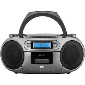 ECG CDR 999 Dab Radio Dab+/FM avec Lecteur CD/Cassette Argenté