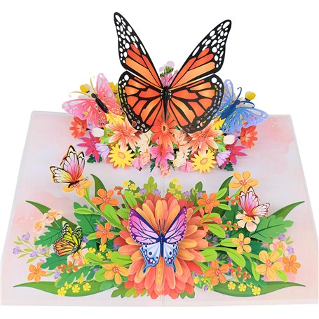 Magic Moments® Carte Pop-Up Merveille des Papillons – Grande Carte Anniversaire Femme