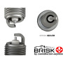 BRISK Silver DR17YS-9 1463 Bougies d'allumage Essence GPL GNV Autogas, 4 pièces