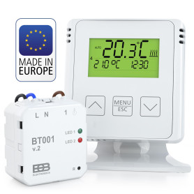 ELEKTROBOCK BT731 Thermostat d'ambiance sans Fil avec récepteur - Support - Portée jusqu'à 35 m - pour Chauffage électrique et I ELEKTROBOCK BT731 Thermostat d'ambiance sans Fil avec récepteur - Support - Portée jusqu'à 35 m - pour Chauffage électrique et I