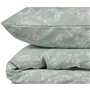 Parure de lit - 1 housse de couette 220 x 240 cm + 2 taies d'oreiller 60 x 60 cm - 65% coton, 35% polyester - Vert