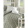 Parure de lit - 1 housse de couette 220 x 240 cm + 2 taies d'oreiller 60 x 60 cm - 100% coton renforcé - Gris
