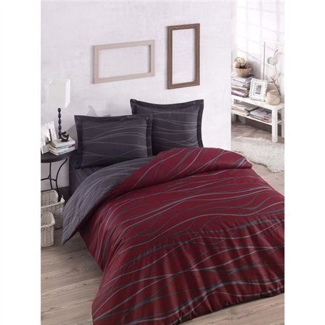 Parure de lit - 1 housse de couette 220 x 240 cm + 2 taies d'oreiller 60 x 60 cm - 65% coton