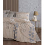 Parure de lit - 1 housse de couette 220 x 240 cm + 2 taies d'oreiller 60 x 60 cm - 100% coton renforcé - Beige