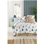 Parure de lit - 1 housse de couette 220 x 240 cm + 2 taies d'oreiller 60 x 60 cm - 65% coton