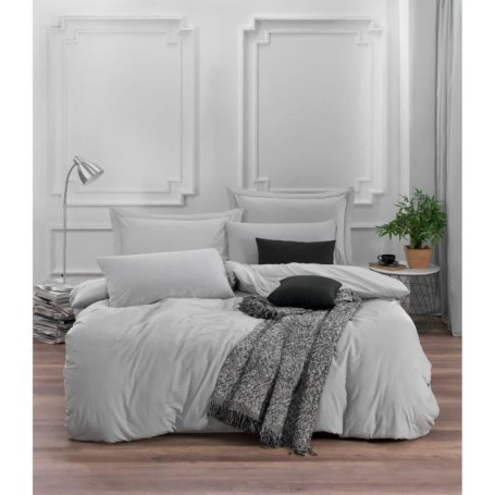 Parure de lit - 1 housse de couette 220 x 240 cm + 2 taies d'oreiller 60 x 60 cm - 65% coton
