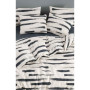 Parure de lit - 1 housse de couette 220 x 240 cm + 2 taies d'oreiller 60 x 60 cm - 65% coton, 35% polyester - Blanc