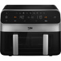 BEKO - Friteuse à air chaud - AirFryer - 2 cuves - 9.5 L