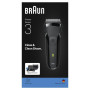 Rasoir électrique BRAUN Series 3 - Noir - Autonomie 30 minutes - Charge rapide 5 minutes