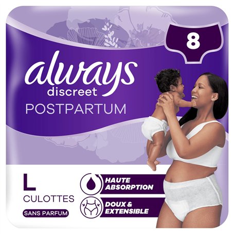 Always Discreet Postpartum Culottes Jetables