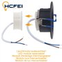 HCFEI Lot 6 Spots LED Encastrables Complet Noir Rond avec Ampoules GU10 Module Blanc Chaud 3000K 5W 430lm eqv. 50W IP20 Dimmable