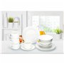 Assiettes Alpina Blanc Céramique 16 Pièces (4 Unités)