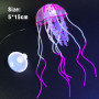 Ensemble de 4 Méduses Artificielles Lumineuses pour Aquarium, en Silicone Fluorescent - Accessoires de Décoration pour Aquariums